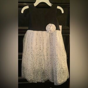 Elegant Black and White Kids Dress